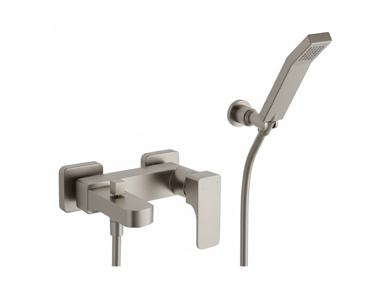 Single lever bath mixer, with shower set CUBIC_CU000122 -1