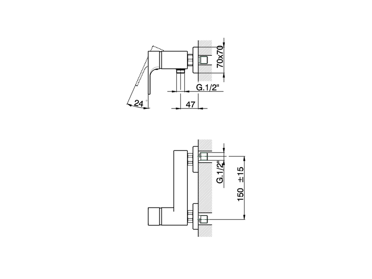 Single lever shower mixer CUBIC_CU000442 - v1