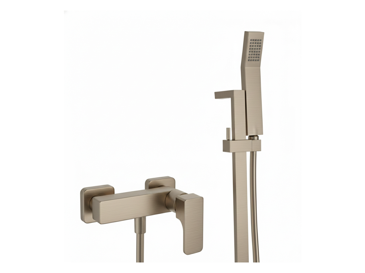 Single lever shower mixer, with shower set CUBIC_CU000462 -1
