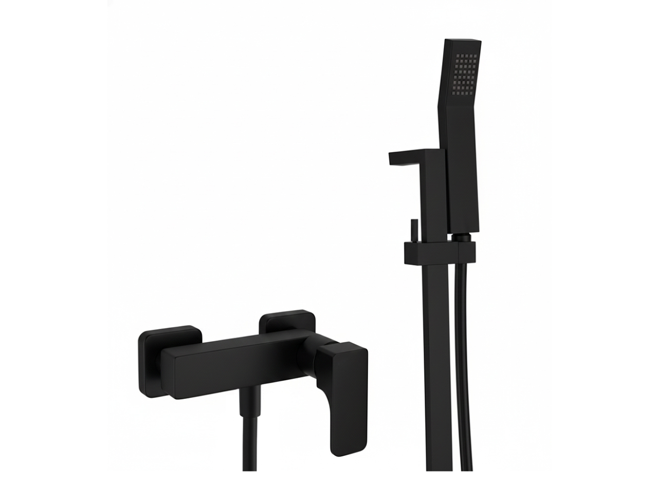 Single lever shower mixer, with shower set CUBIC_CU000462 -1