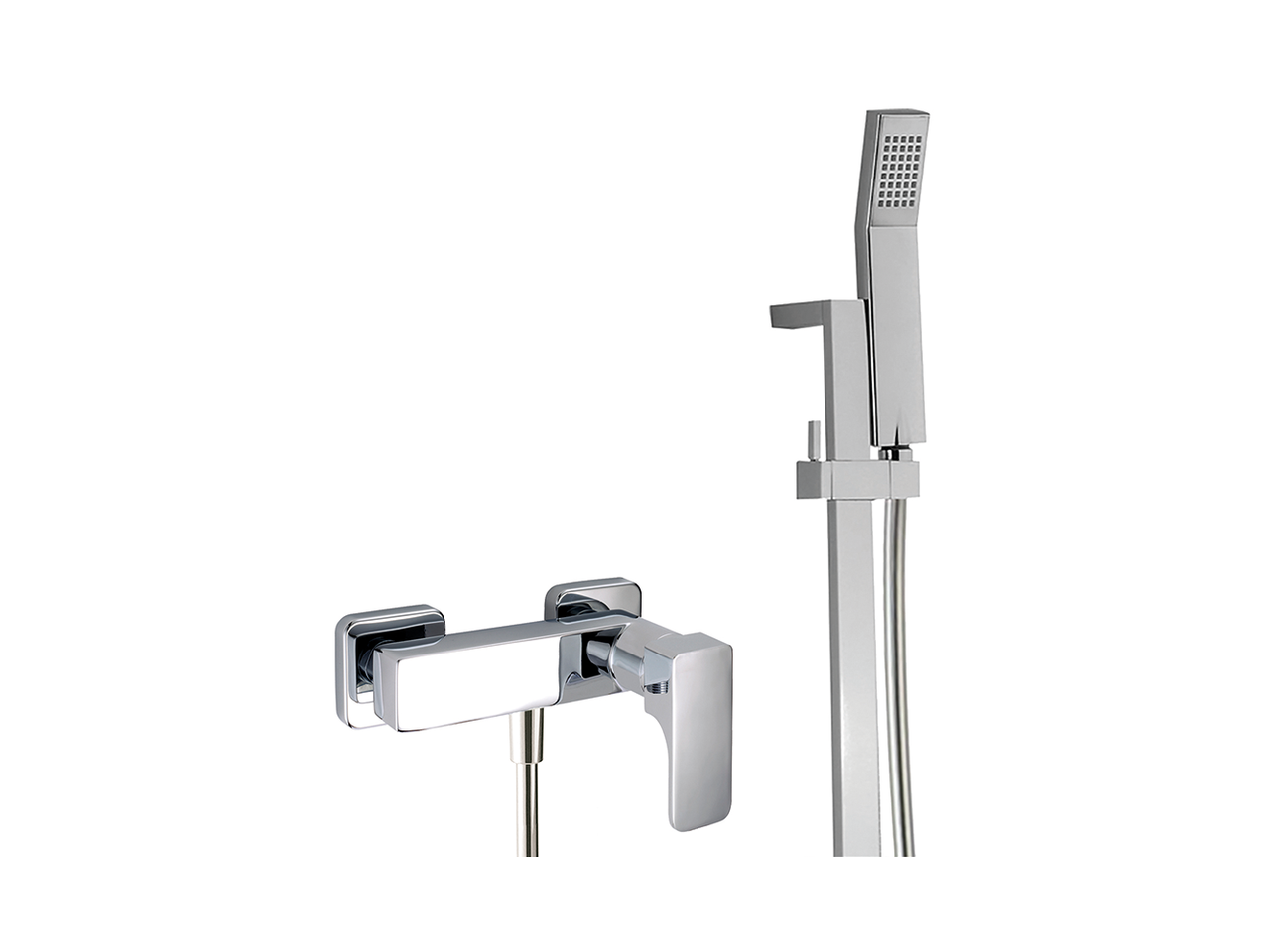 CisalSingle lever shower mixer, with shower set CUBIC_CU000462