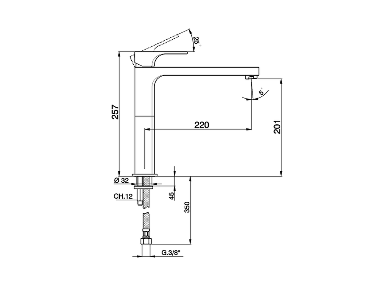 Single lever sink mixer KITCHEN_CU000580 - v1