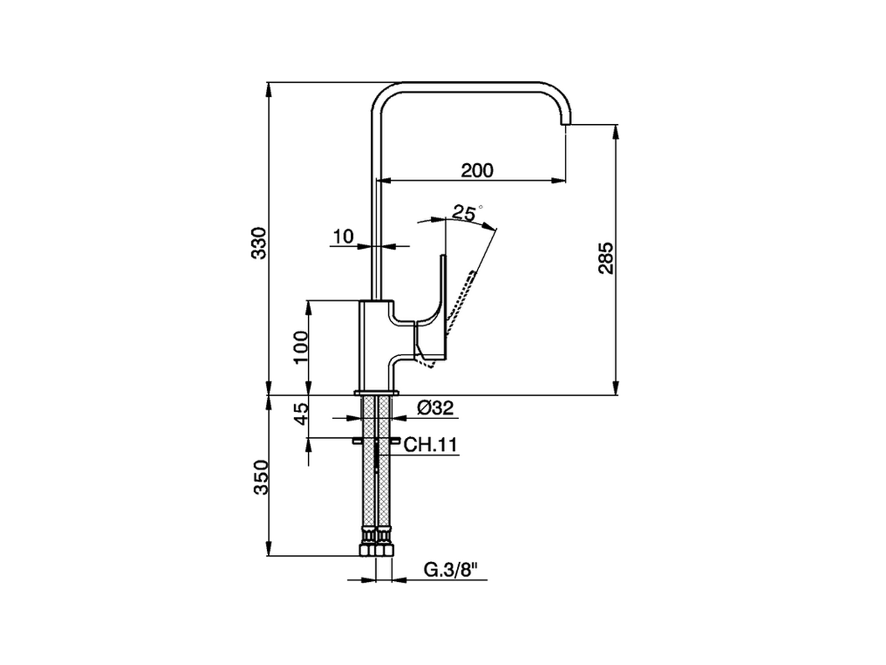 Single lever sink mixer Energysave KITCHEN_CU002535 - v1