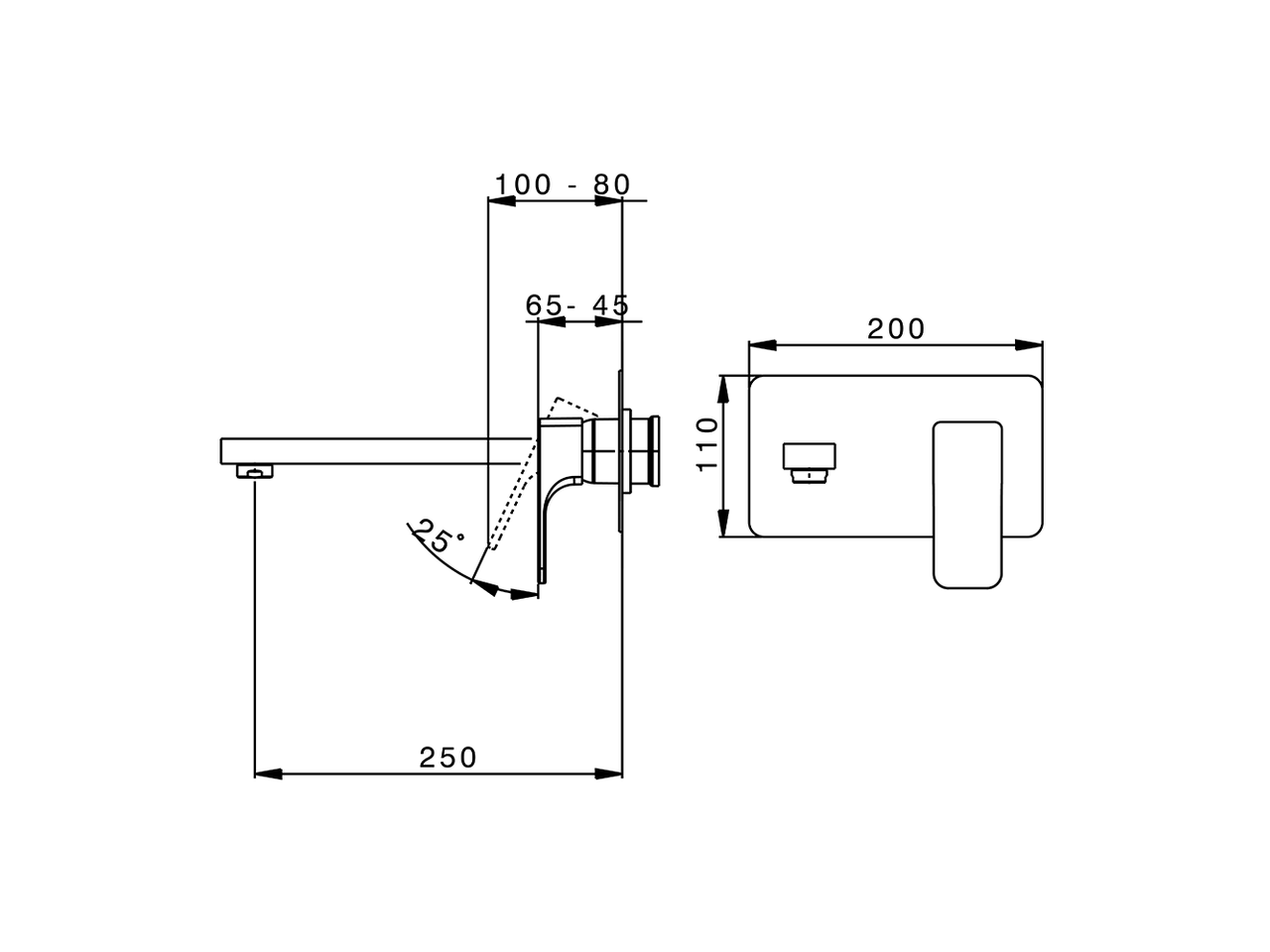 Exposed part for single lever washbasin valve CUBIC_CU005513 - v1