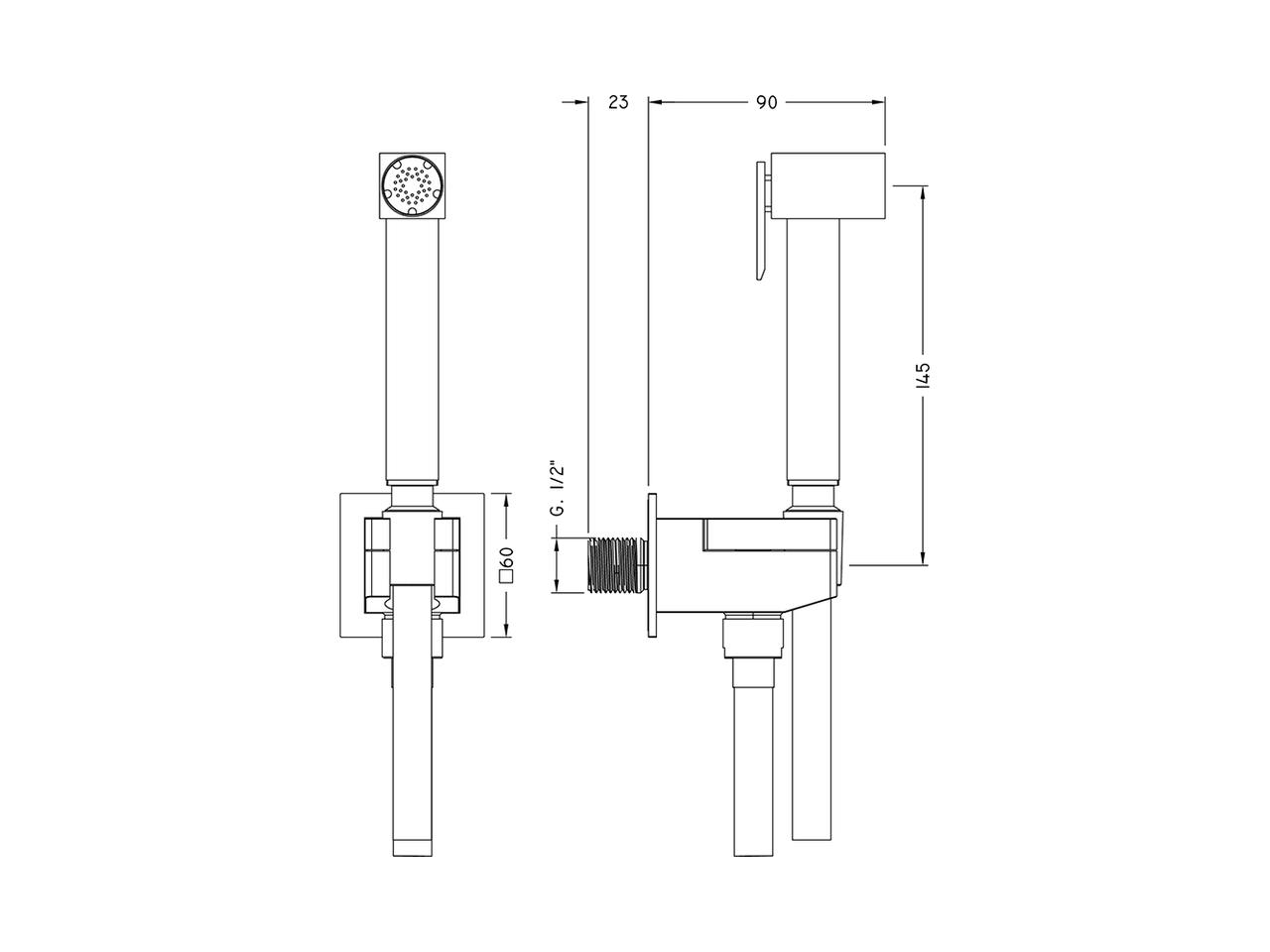 Bidet handshower set HYGENIC SHOWERS_CU007935 - v1