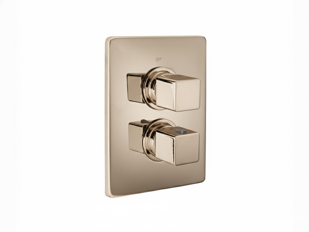 Exposed part for con.thermo.shower valve, 3-outlet CUBIC_CU018200 -1