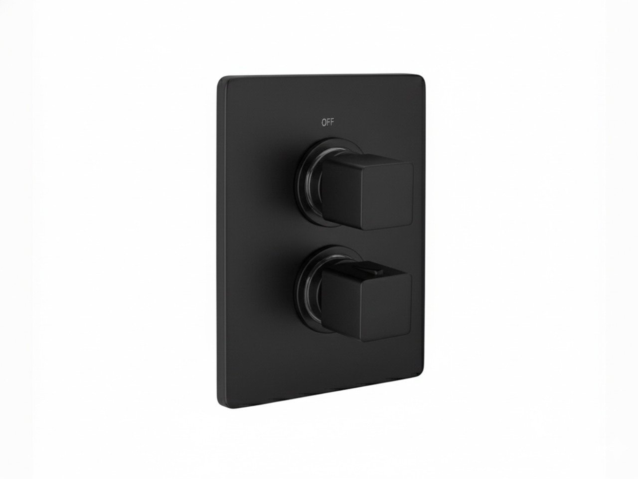 Exposed part for con.thermo.shower valve, 3-outlet CUBIC_CU018200 -1