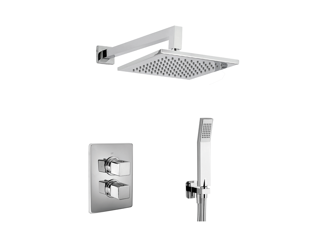 CisalConcealed thermostatic shower mixer CUBIC_CU0KT010