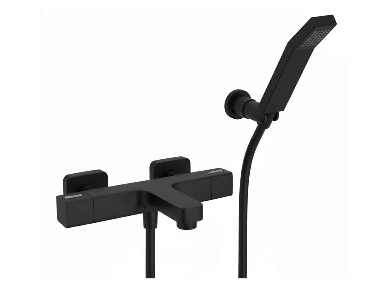 Thermostatic bath mixer, with shower set CUBIC_CUD21020 -1