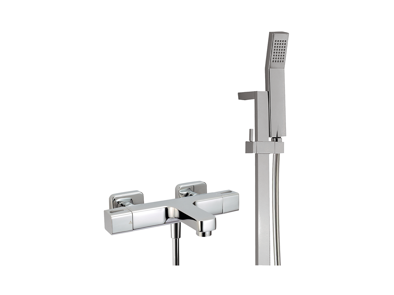 Thermostatic bath-shower mixer with sliding bar CUBIC_CUS21020 - v1