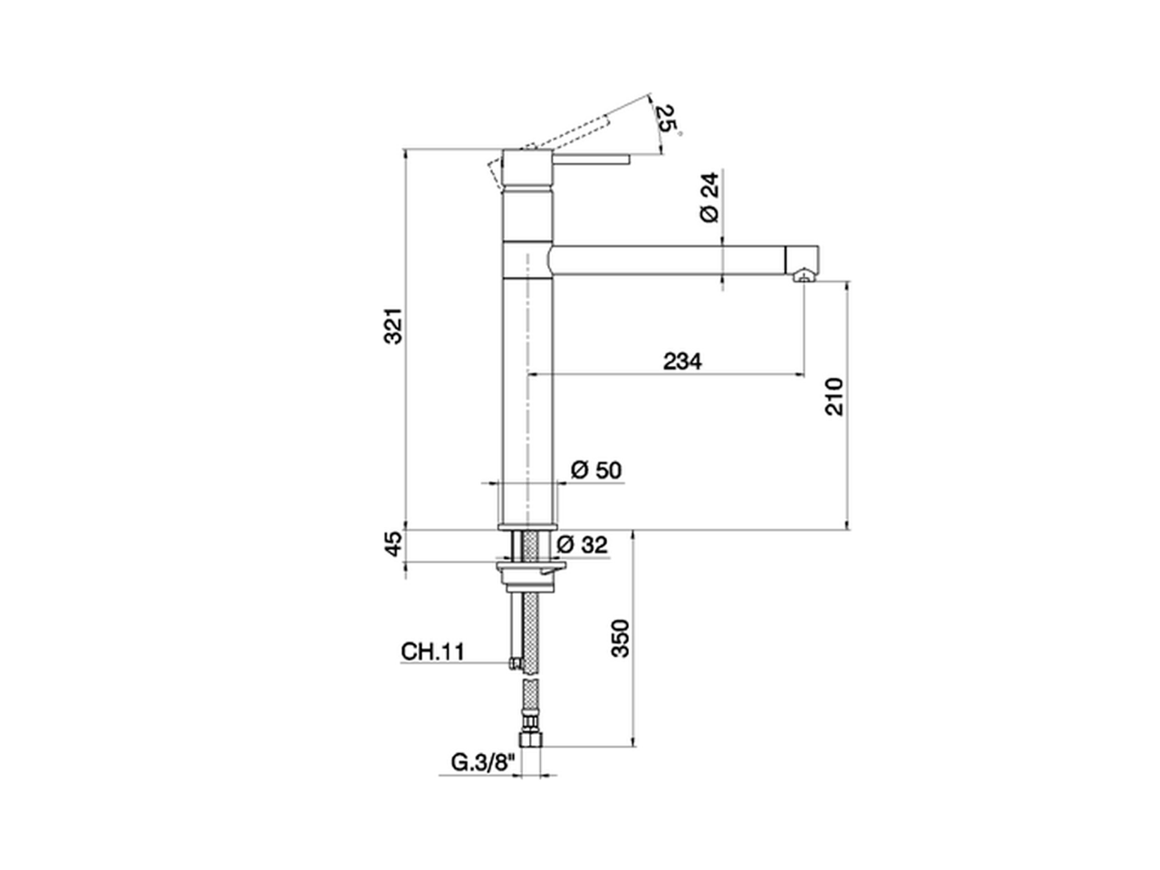 Single lever sink mixer KITCHEN_CV001580 - v1