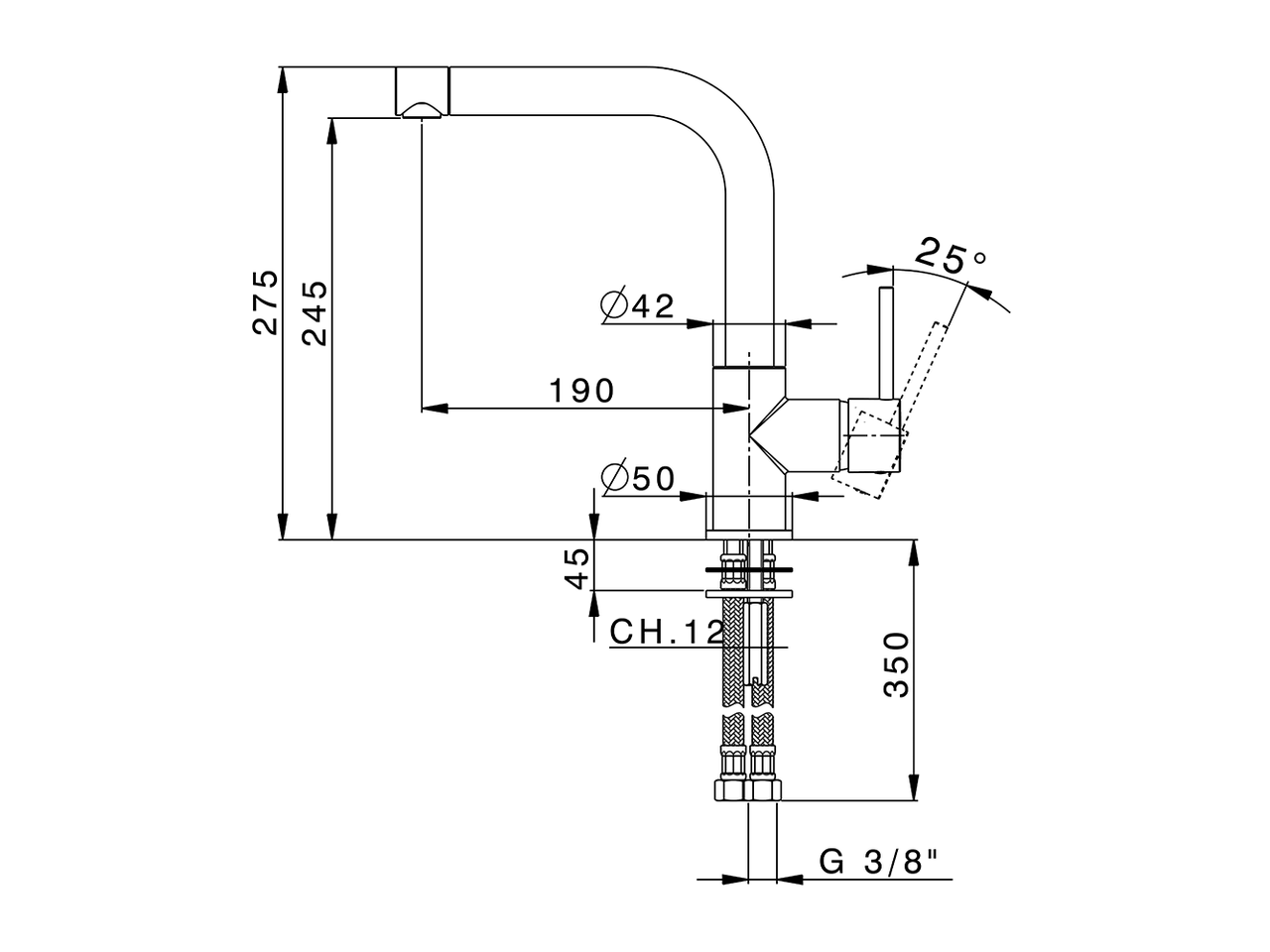 Single lever sink mixer Energysave KITCHEN_CV003535 - v1