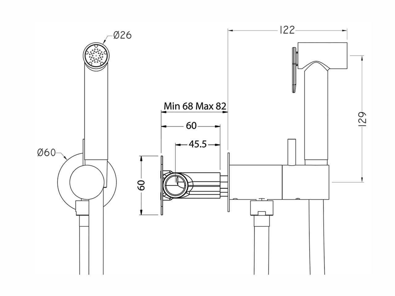 Bidet handshower set HYGENIC SHOWERS_CV007975 - v1
