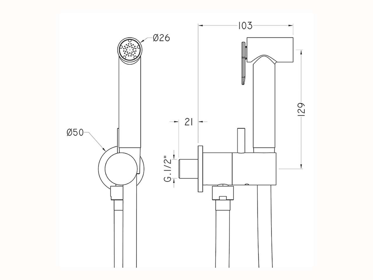 Bidet handshower set HYGENIC SHOWERS_CV007985 - v1