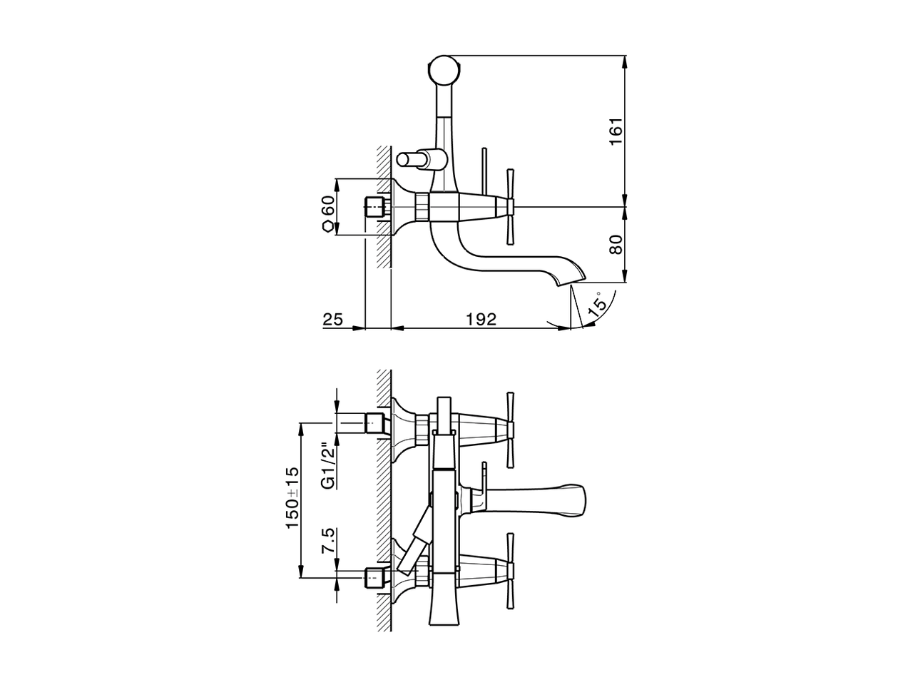 Bath mixer, full equipment CHERIE_CX000100 - v1