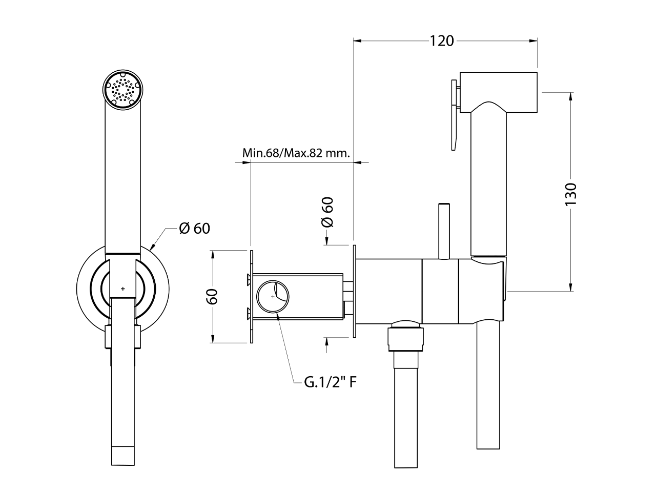 Bidet handshower set HYGENIC SHOWERS_CY007945 - v1