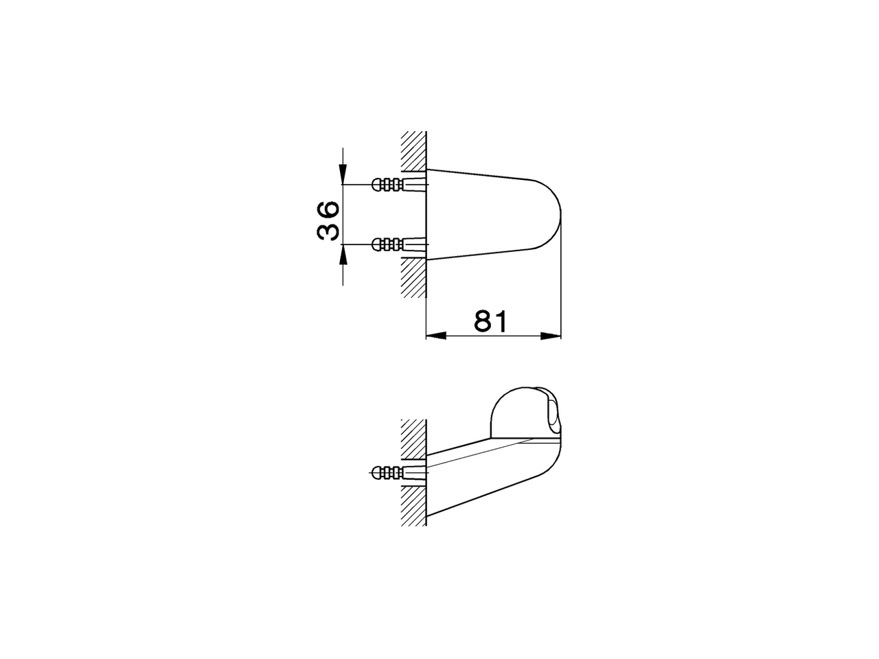 Wall mounted holder SHOWER_DS000500 - v1