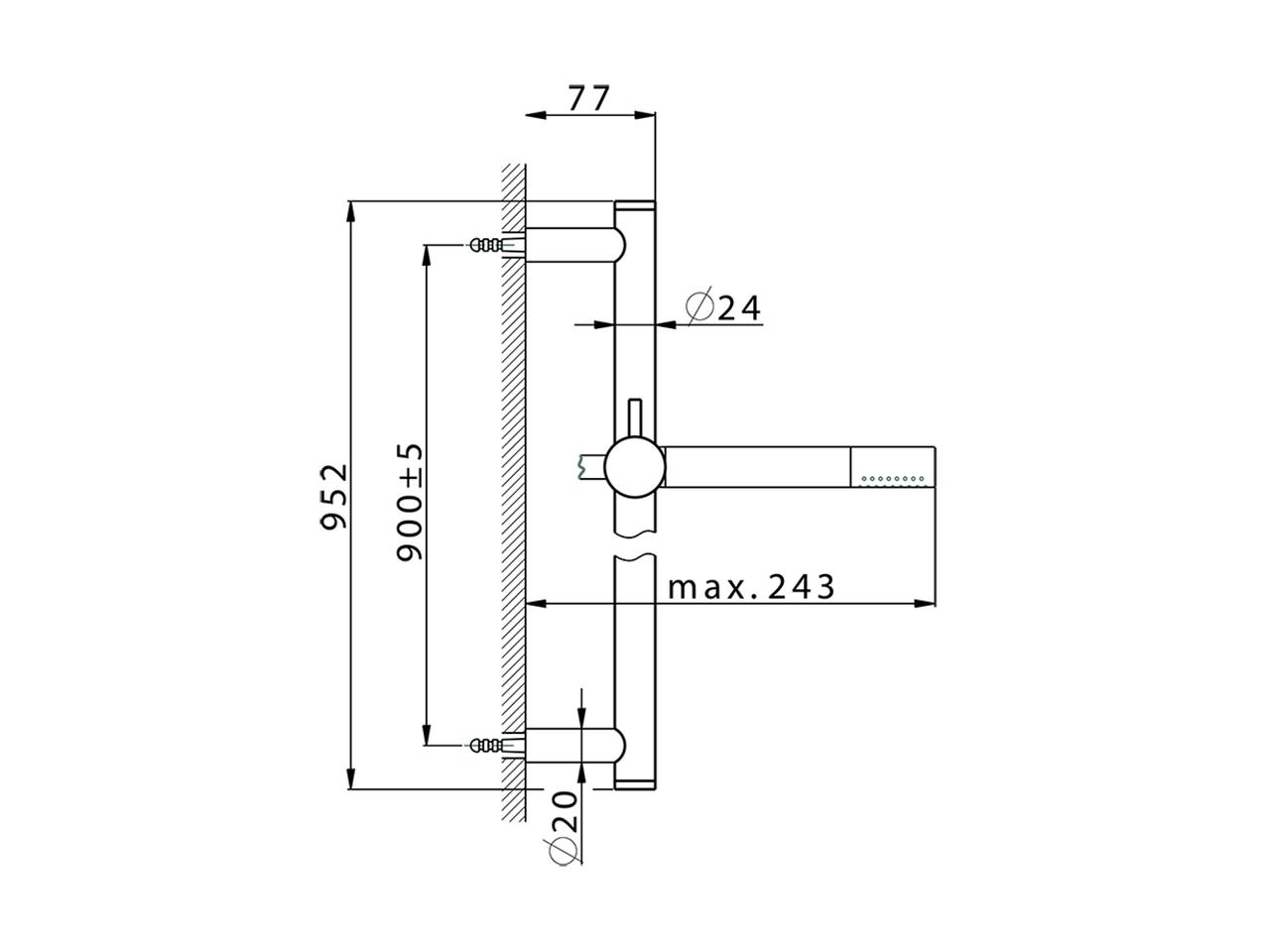 Slide rail shower set SHOWER_DS010720 - v1