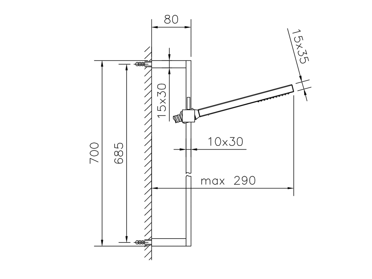 Slide rail shower set SHOWER_DS010770 - v1