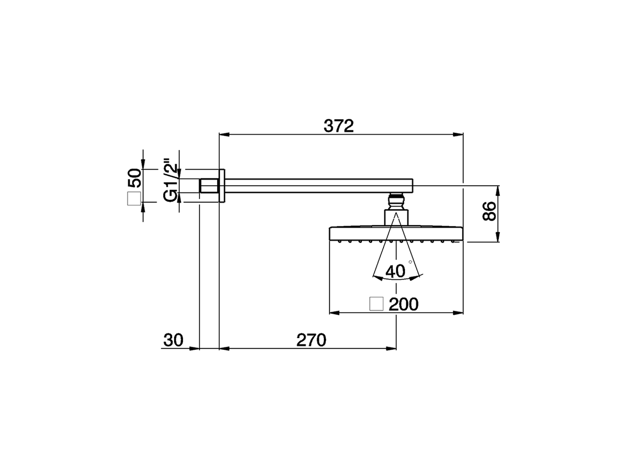 Shower arm with showerhead SHOWER_DS013290 - v1