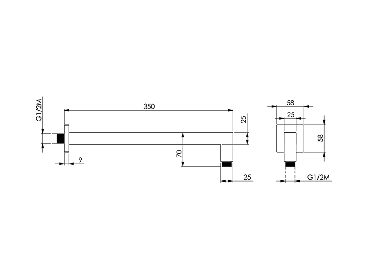 Shower arm SHOWER_DS013330 - v1