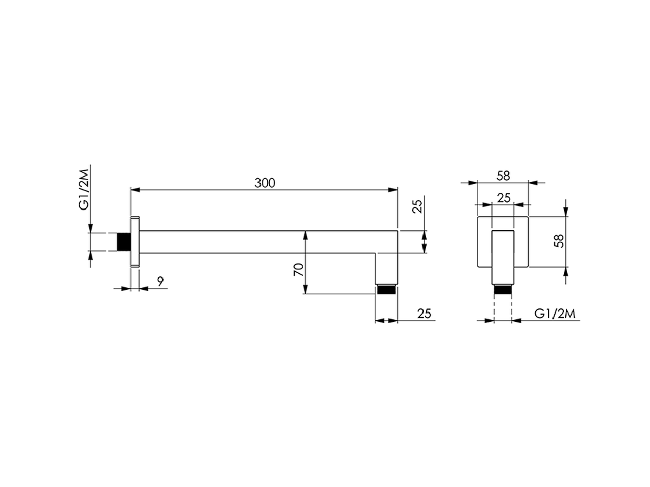 Shower arm SHOWER_DS013340 - v1