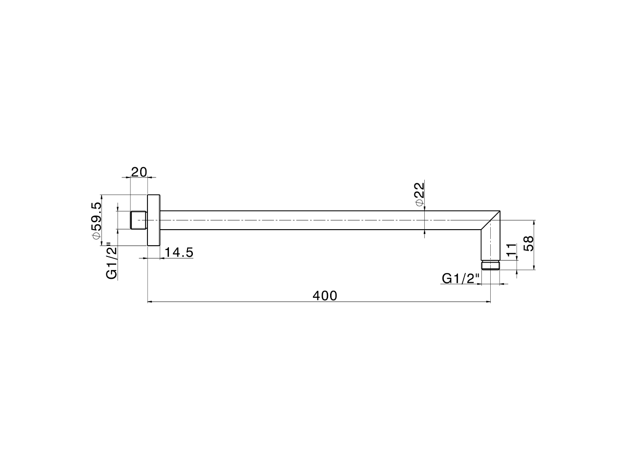 Shower arm SHOWER_DS013370 - v1