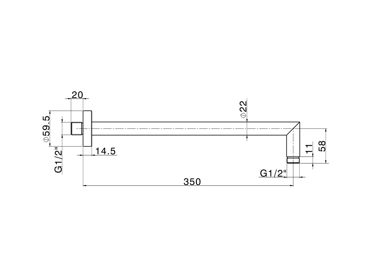 Shower arm SHOWER_DS013380 - v1