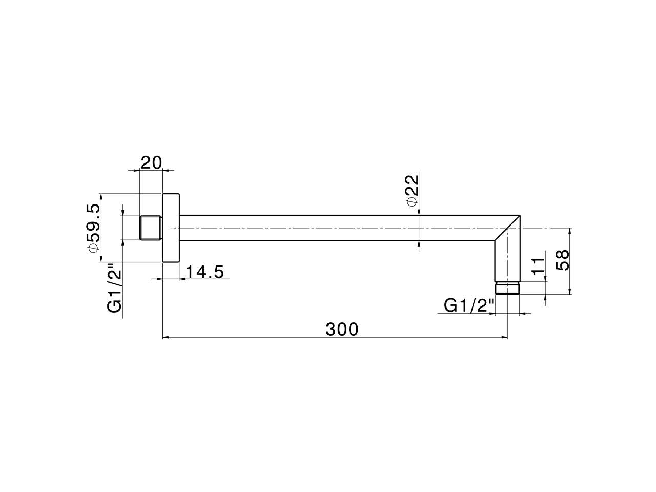 Shower arm SHOWER_DS013390 - v1