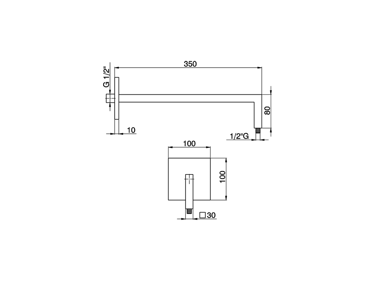 Shower arm SHOWER_DS013430 - v1