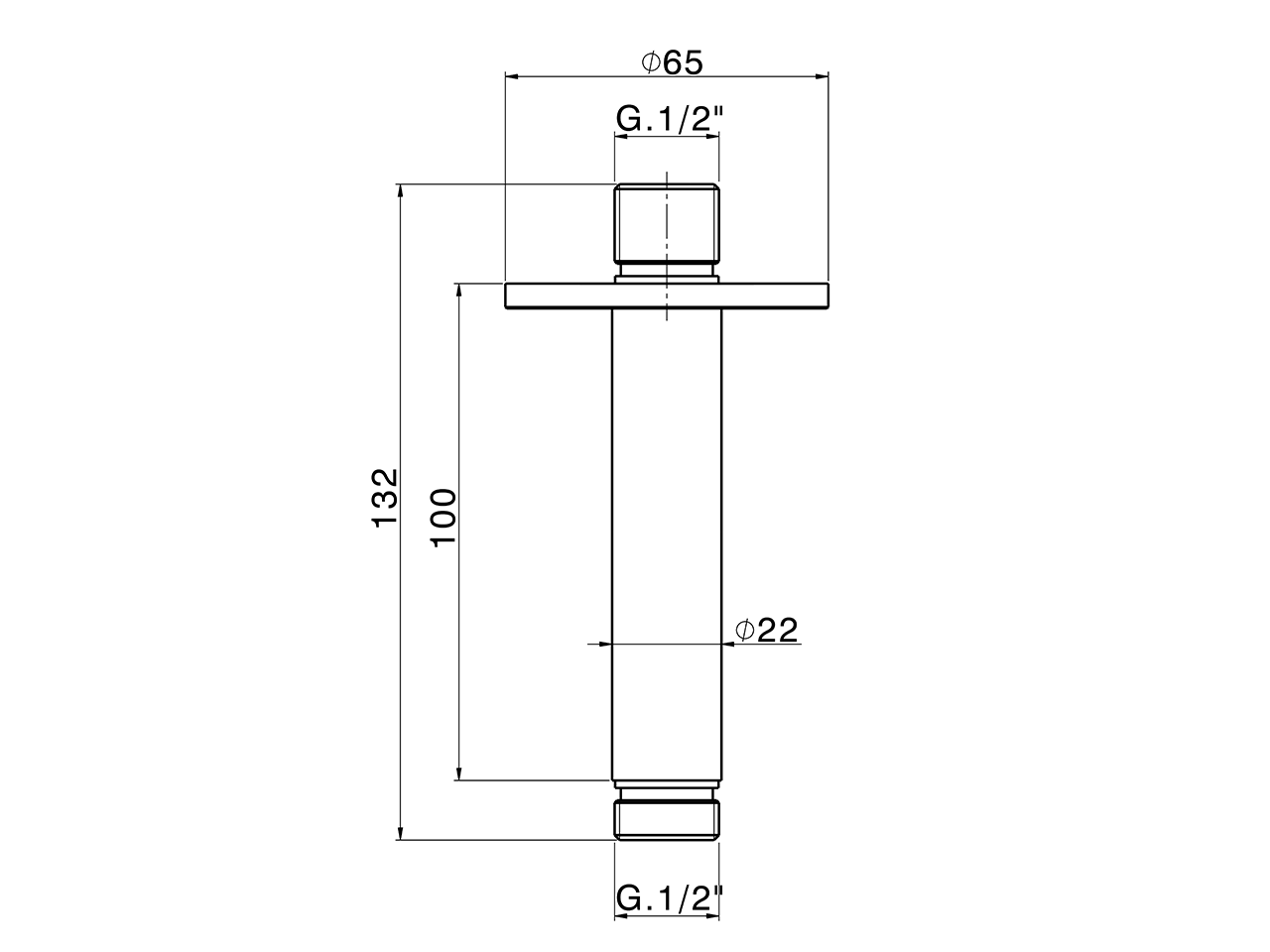 Ceiling shower arm XION_DS013551 - v1