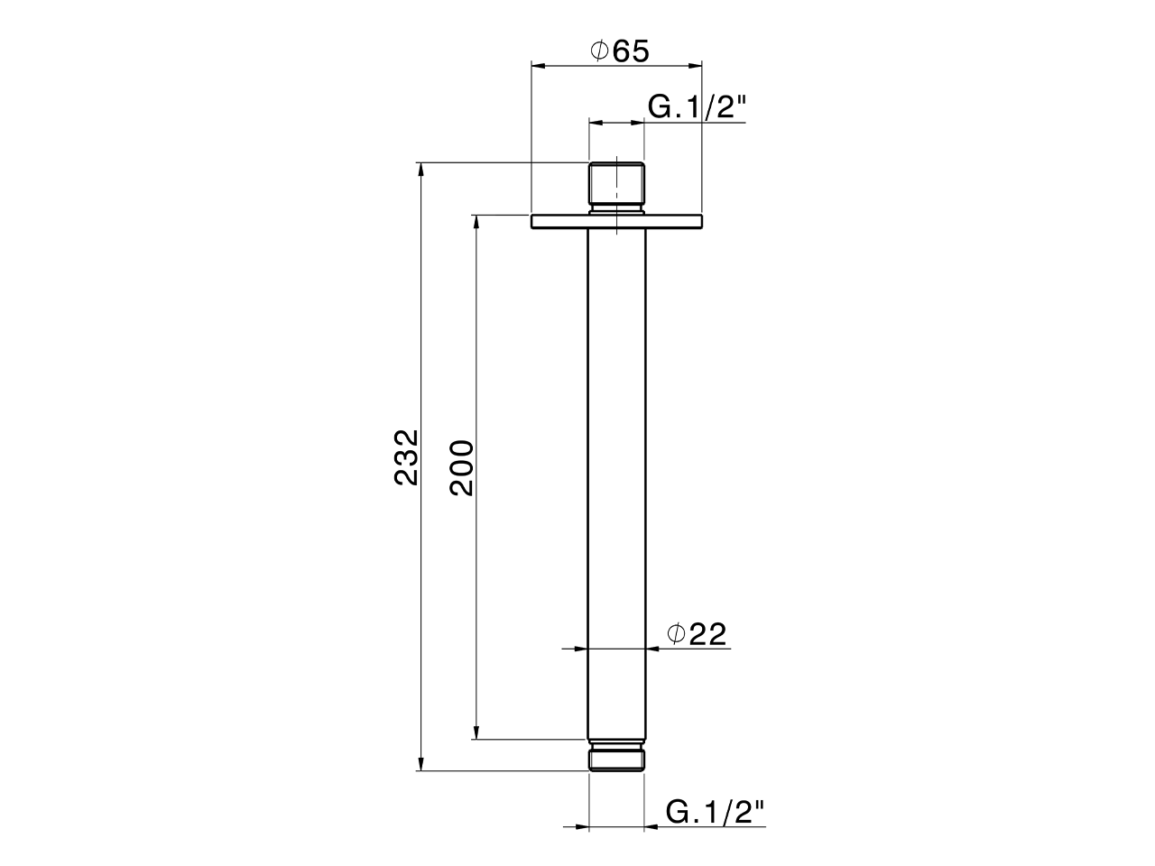 Ceiling shower arm XION_DS013561 - v1