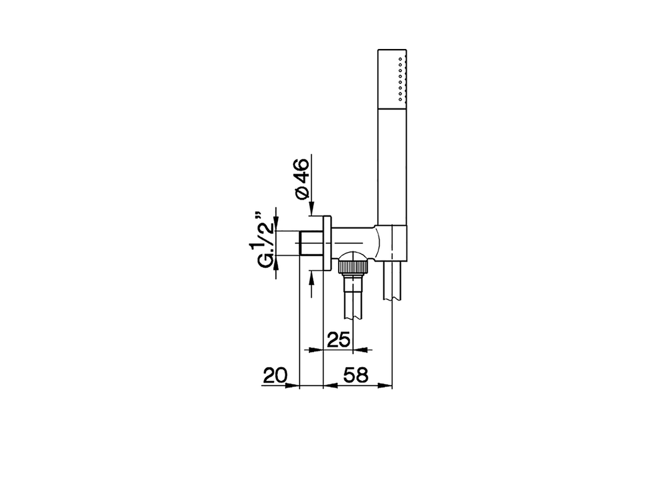 Shower set on wall elbow SHOWER_DS018813 - v1