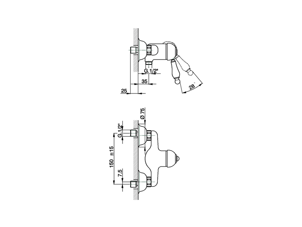 Single lever shower mixer ARCANA EMPRESS_EM000441 - v1