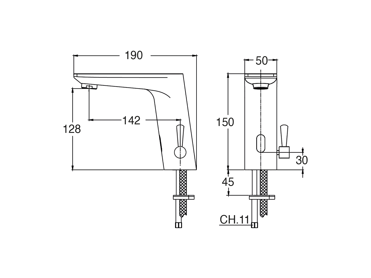 Washbasin electronic mixer TRONIC_ER000540 - v1