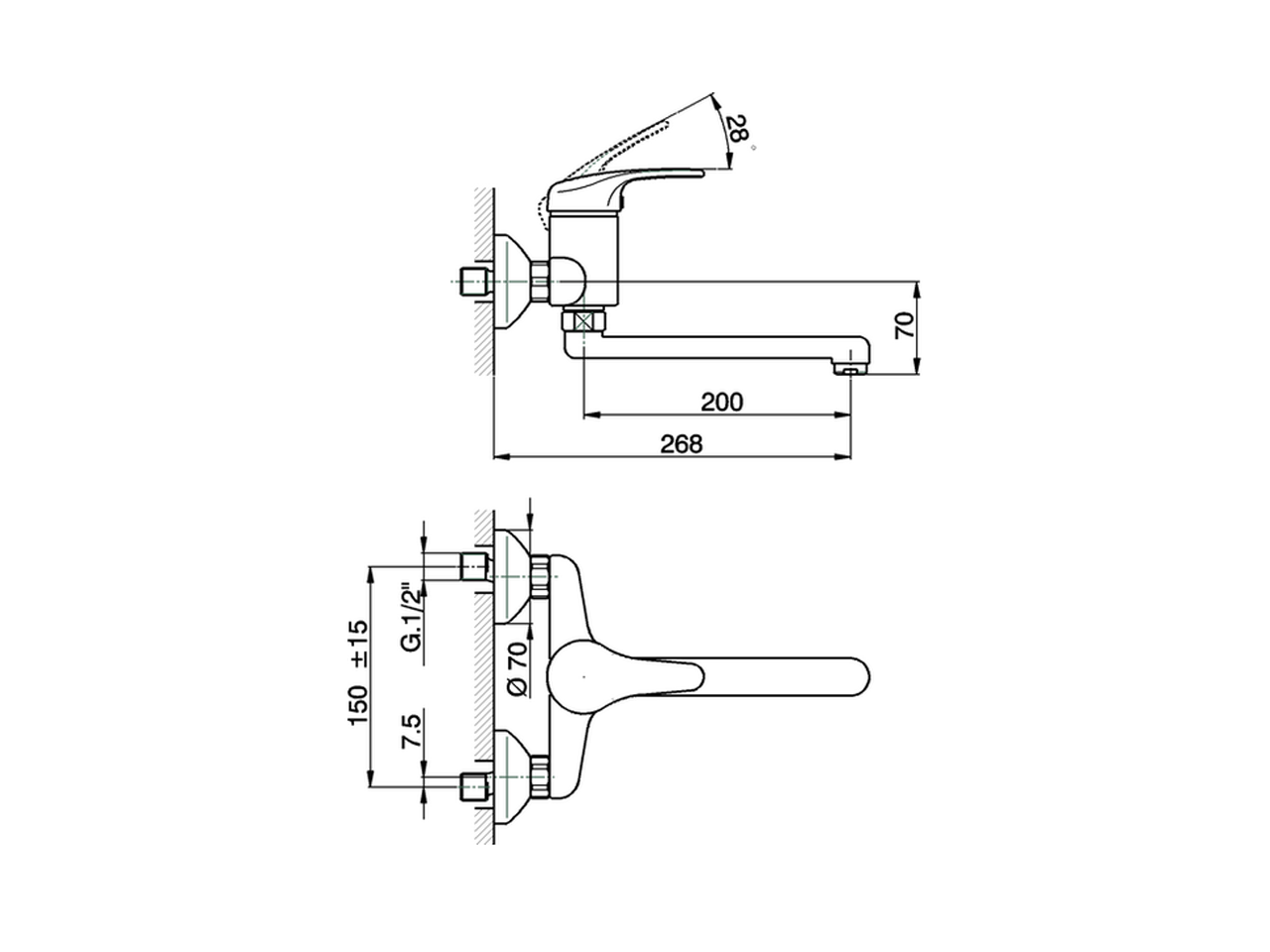 Exposed single lever sink mixer KITCHEN_EU000401 - v1