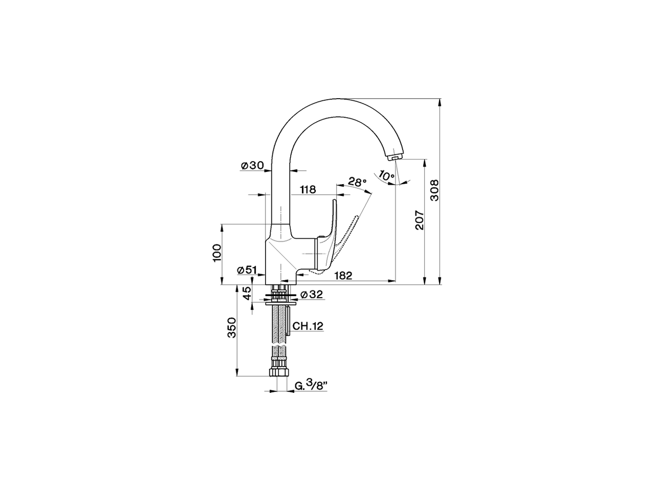 Single lever sink mixer KITCHEN_EU000530 - v1