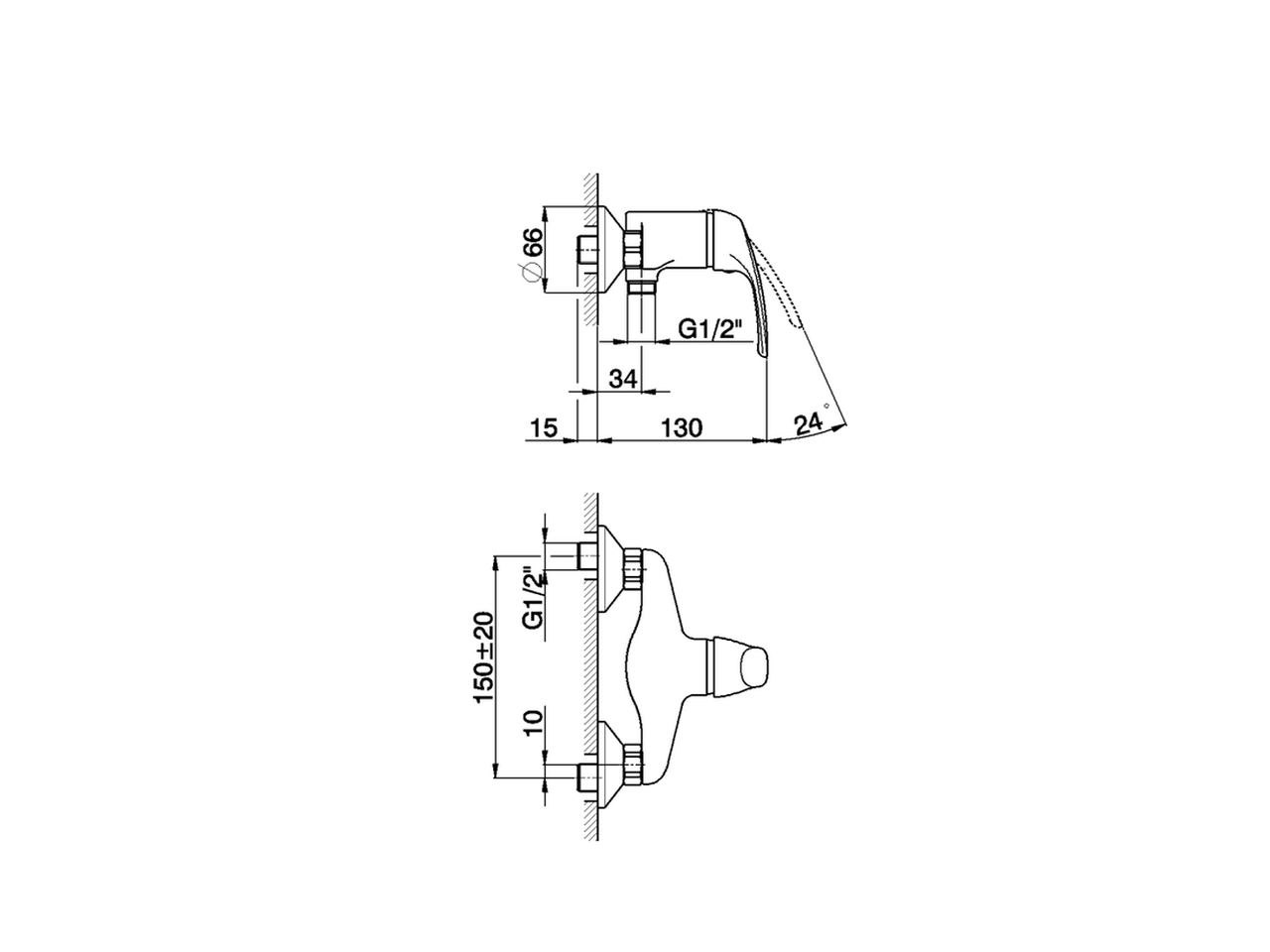 Single lever shower mixer FLASH_FL000440 - v1