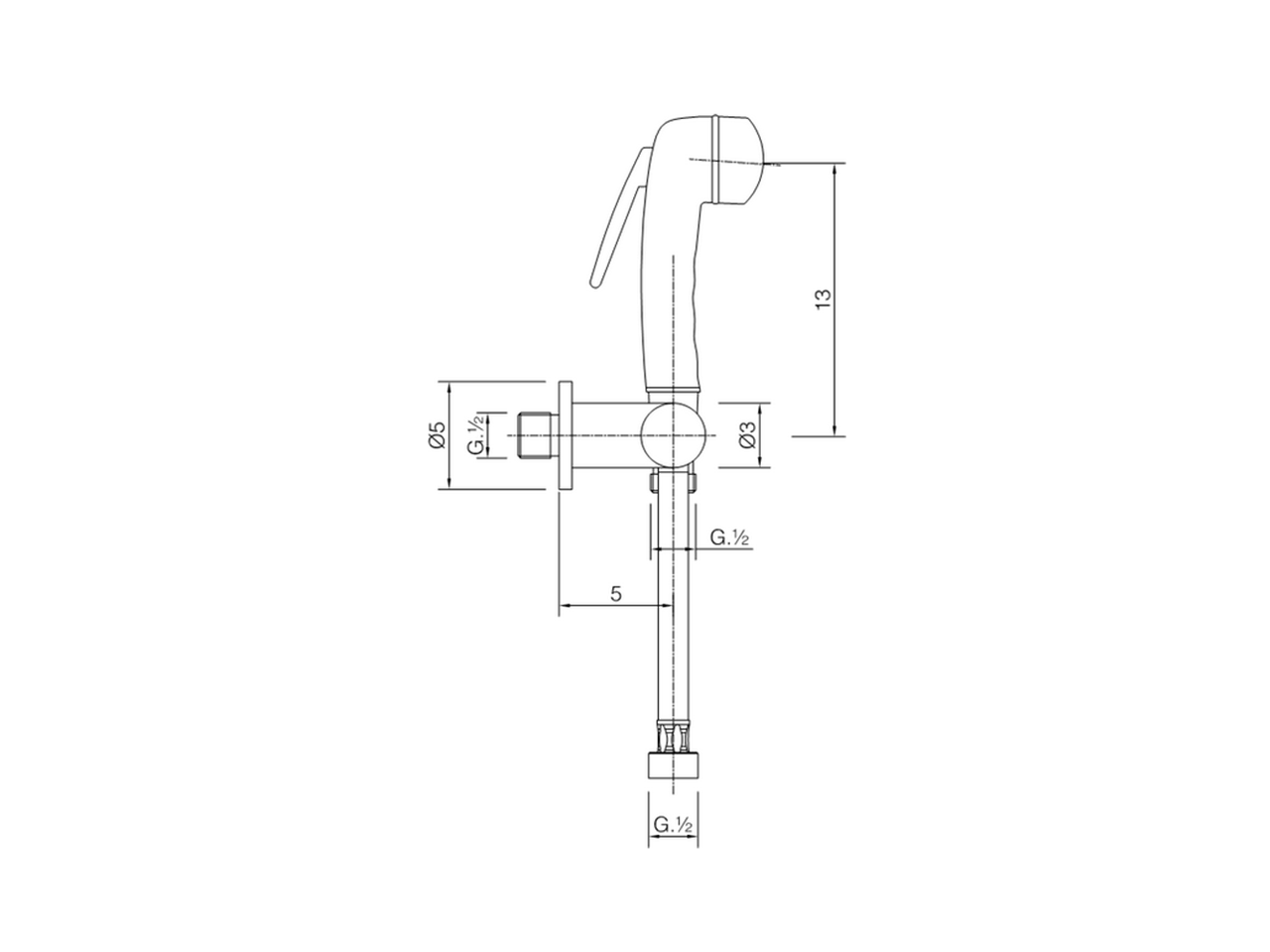 Bidet handshower set HYGENIC SHOWERS_FL007900 - v1