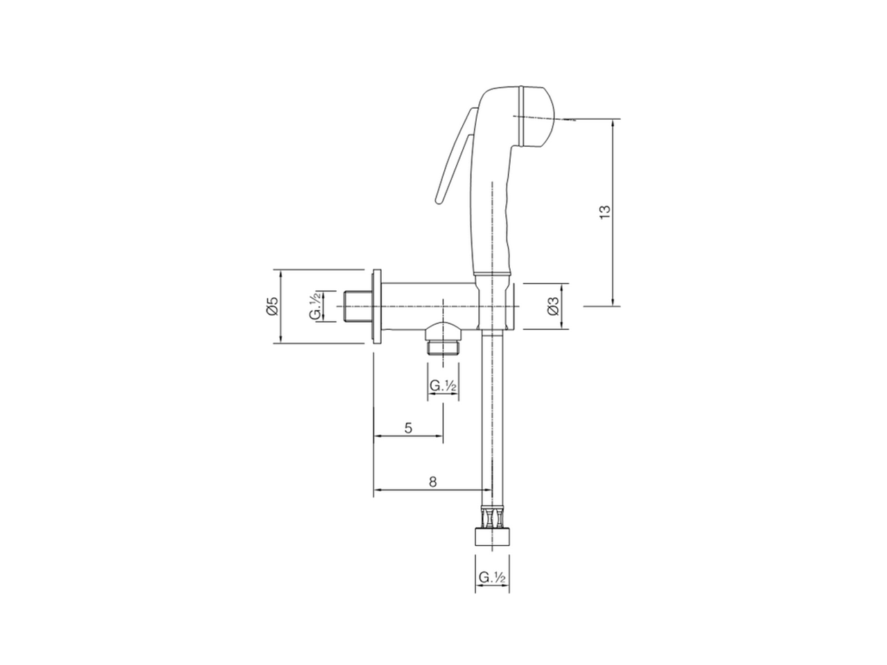 Bidet handshower set HYGENIC SHOWERS_FL007910 - v1