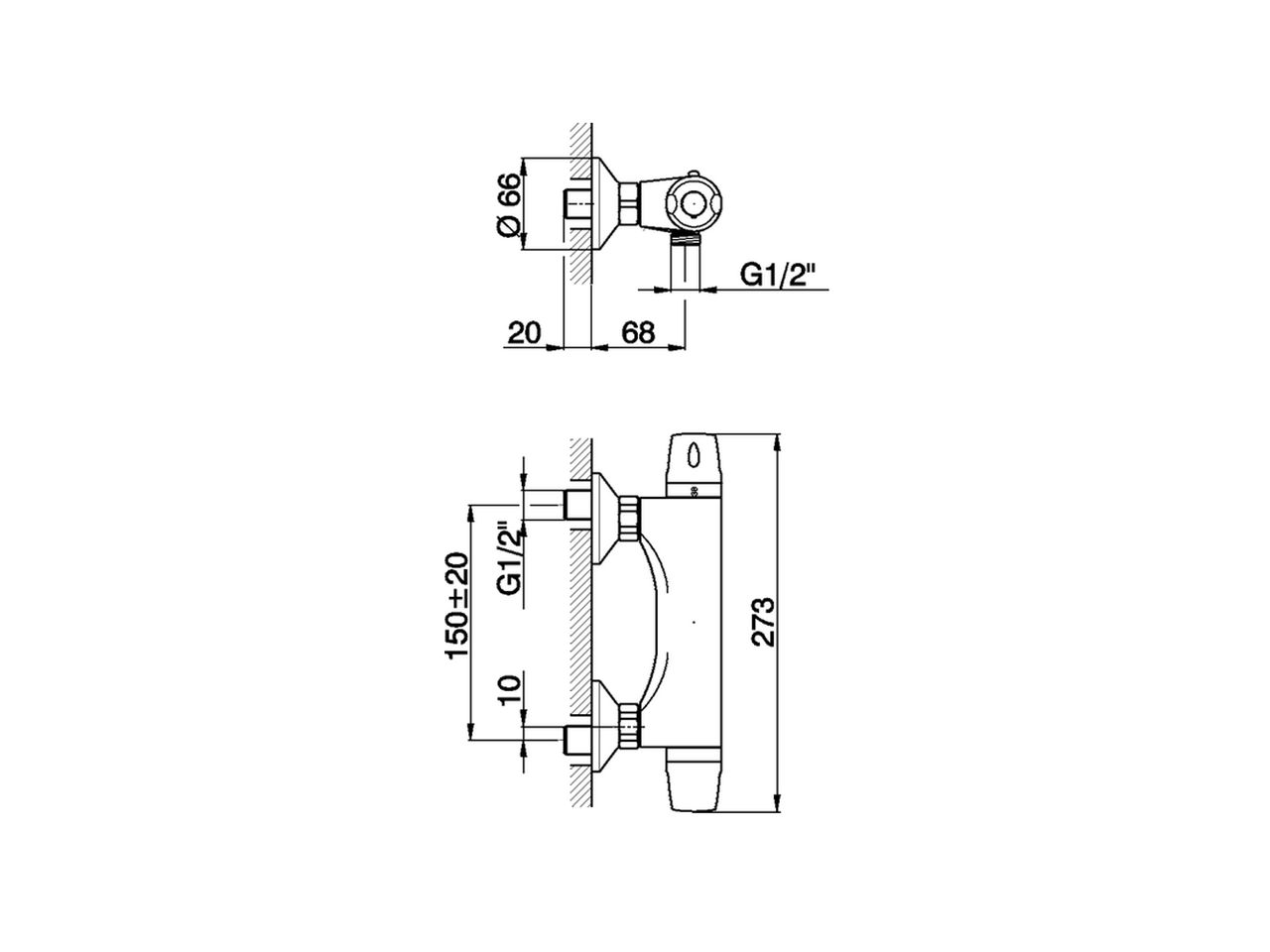 Thermostatic shower mixer FLASH_FLT03010 - v1