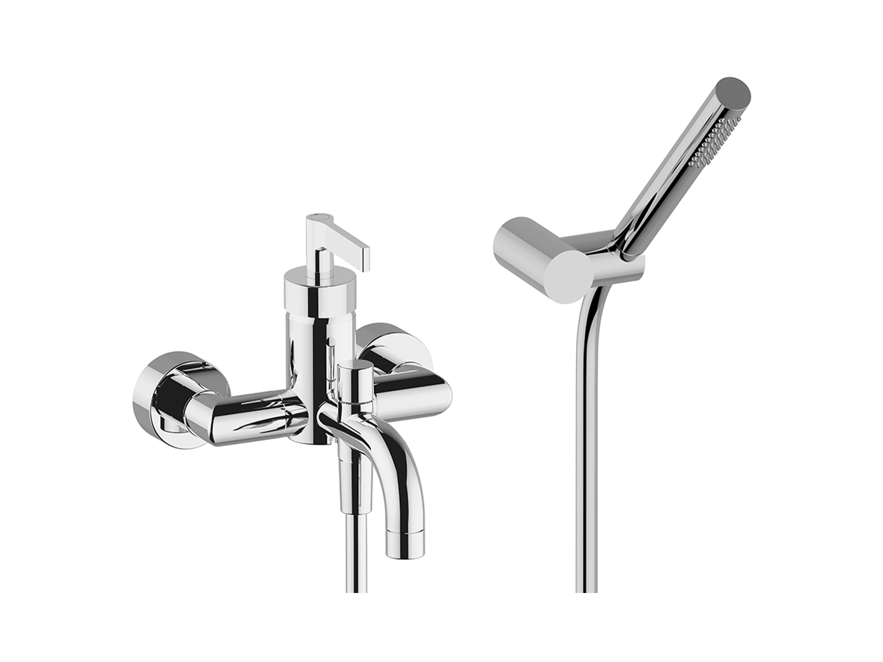 Single lever bath mixer, with shower set GRACE_GC000120 - v1