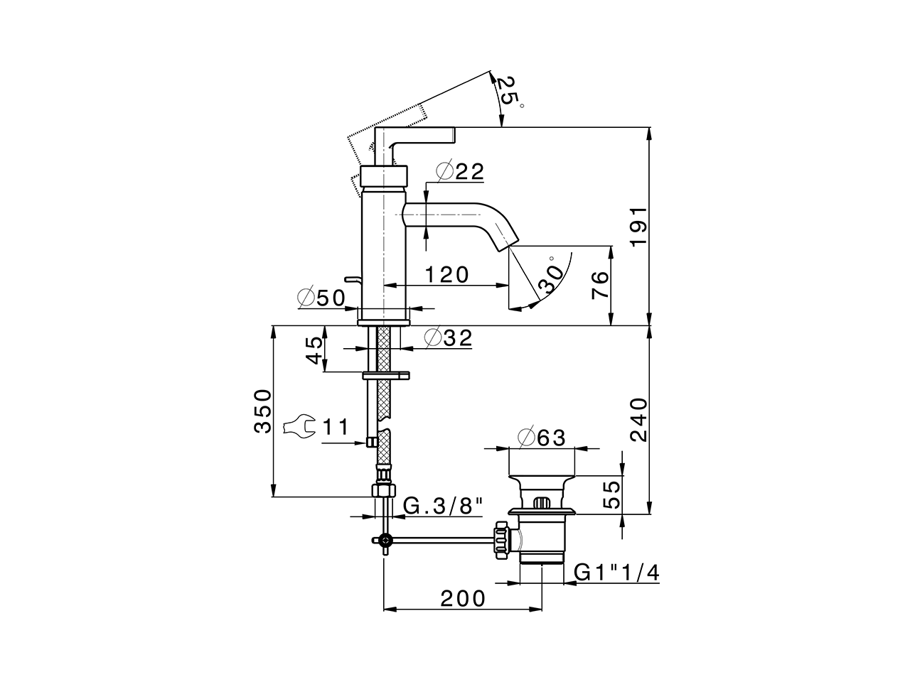 Single lever washbasin mixer GRACE_GC000510 - v1