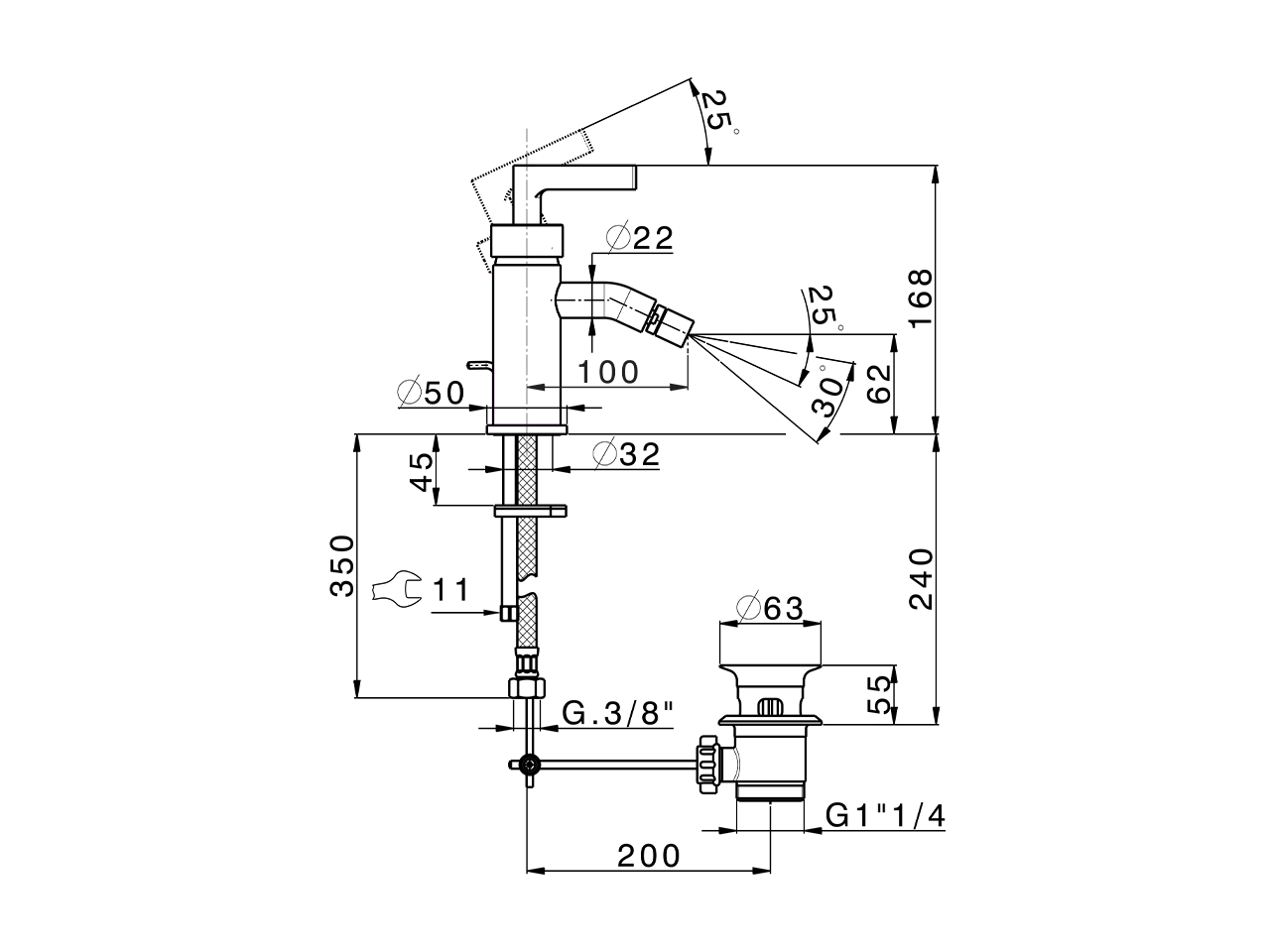 Single lever bidet mixer GRACE_GC000550 - v1