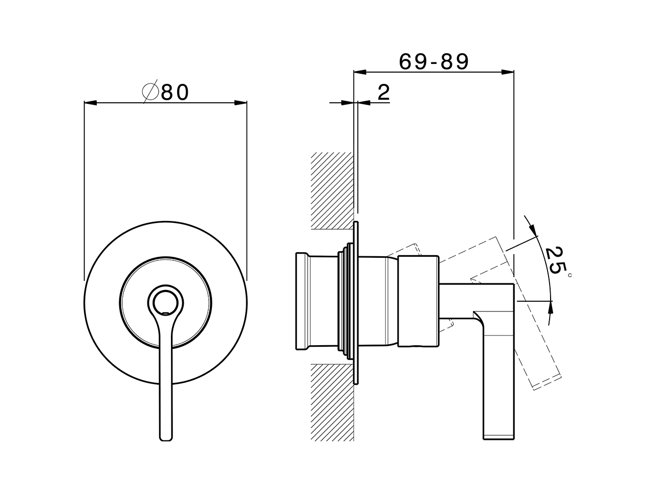 Exposed part for concealed S.L. shower valve GRACE_GC003000 - v1