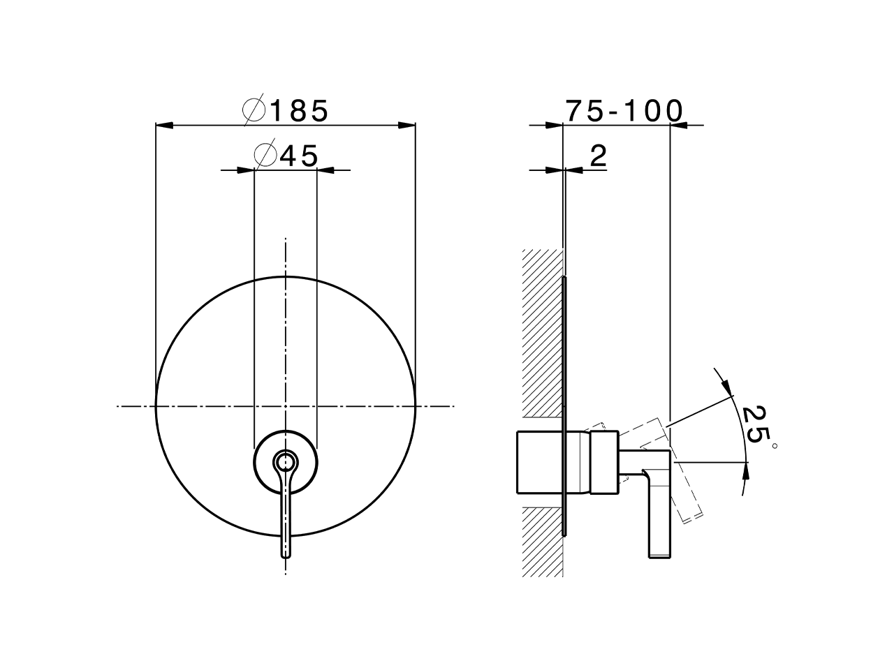 Exposed part for Single Lever One Box Valve ONE BOX_GC0BM010 - v1