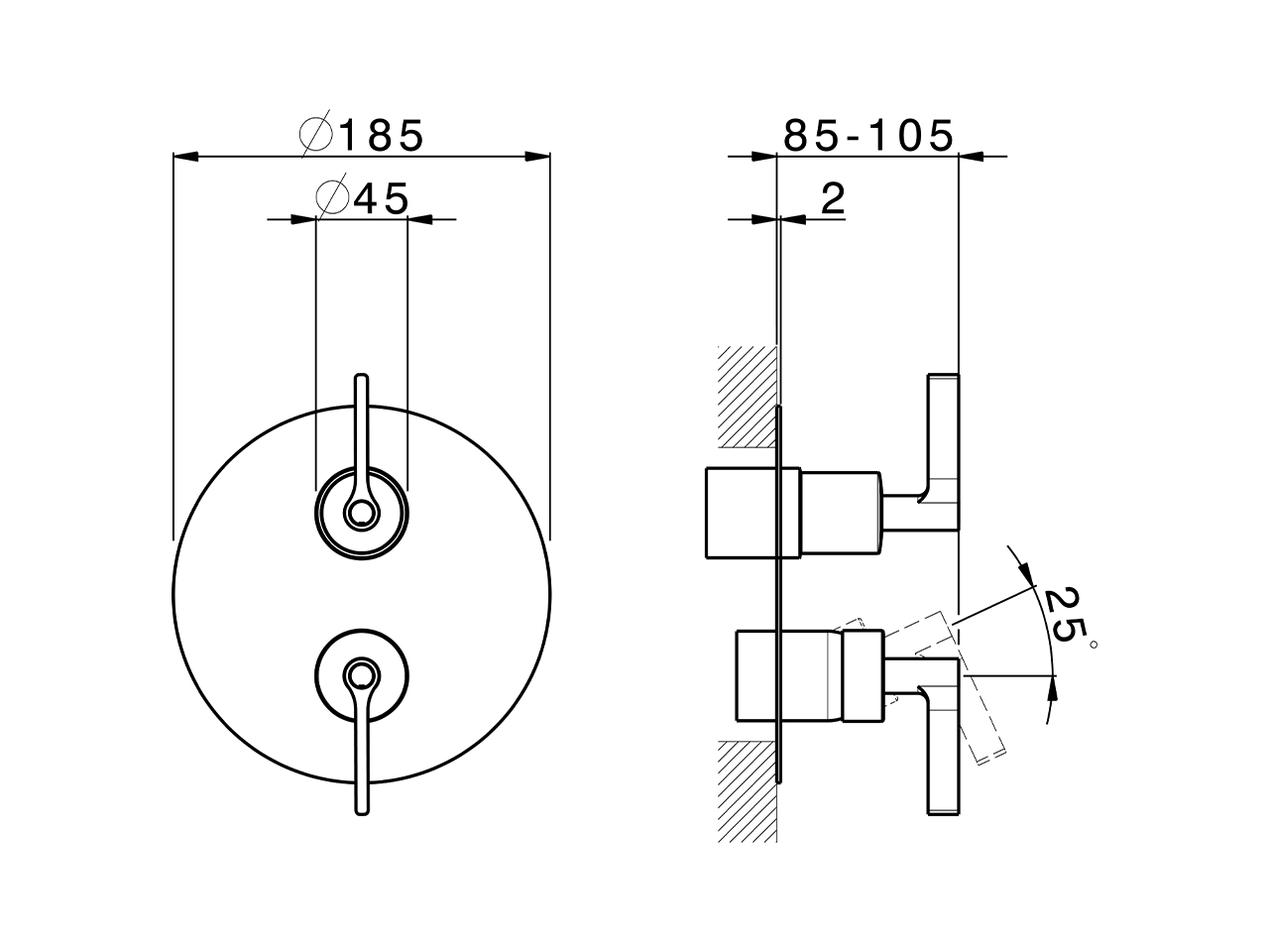Exposed part for Single Lever One Box Valve GRACE_GC0BM030 - v1