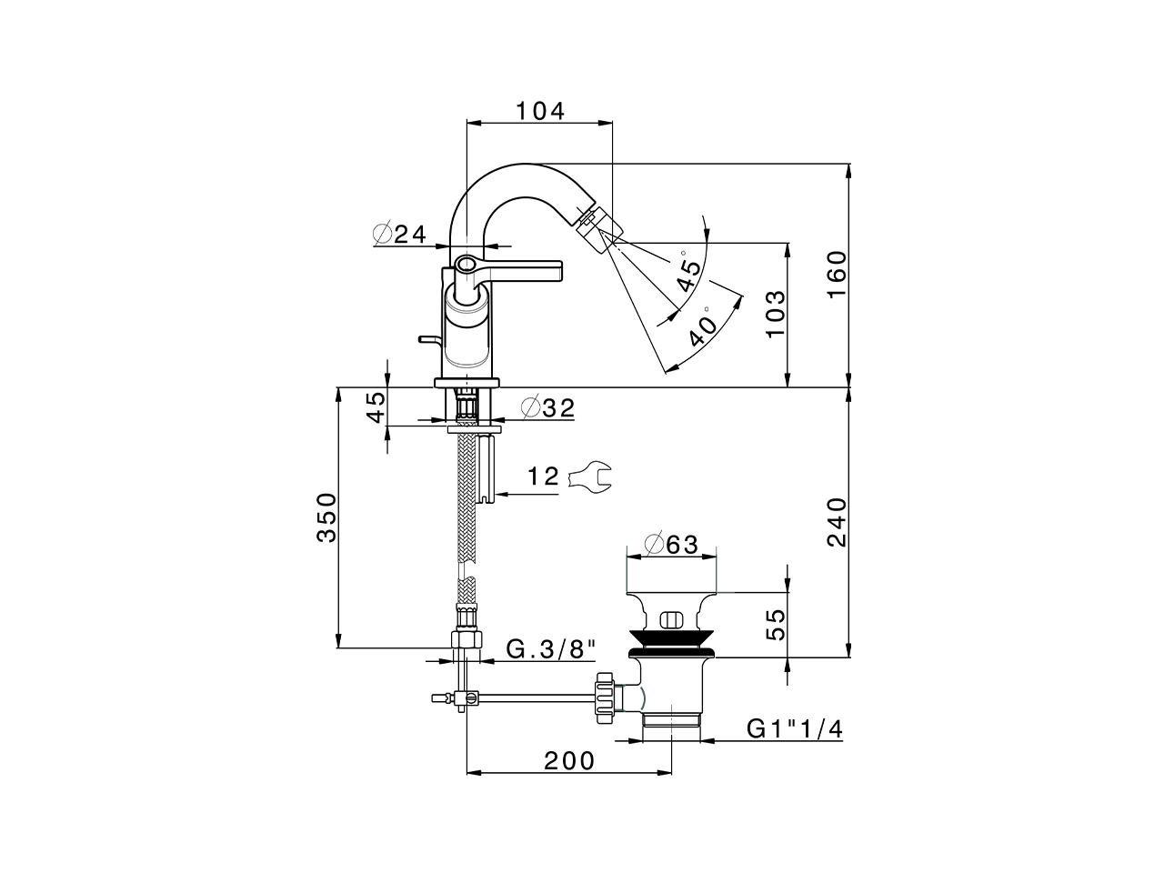 Bidet mixer GRACE_GL000550 - v1