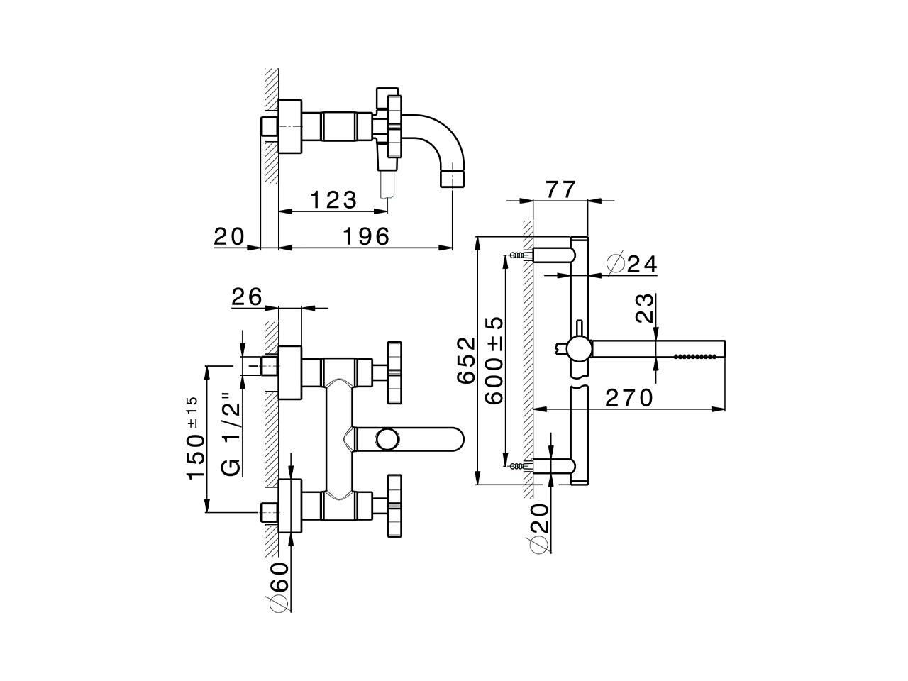 Bath mixer, with full equipment GRACE_GS000060 - v1