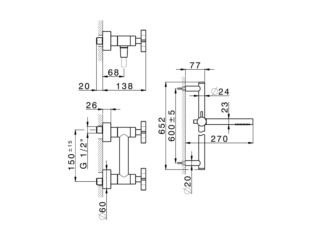 Shower mixer, full equipment GRACE_GS000460 - v1
